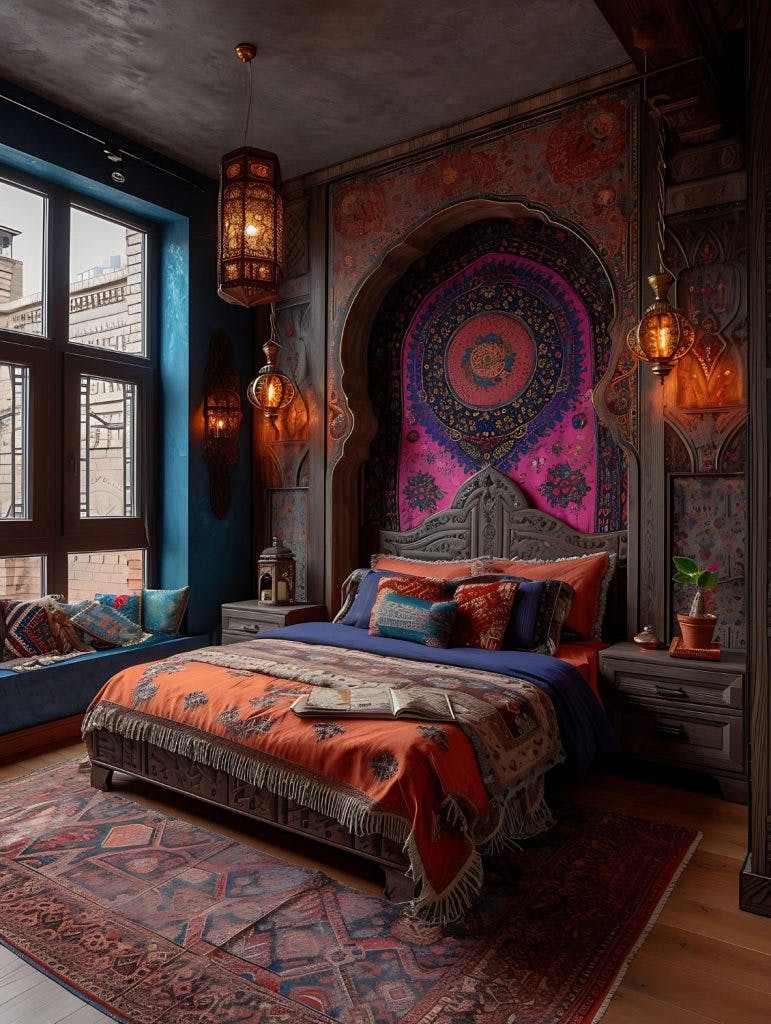 turkish lantern and turkish bedroom